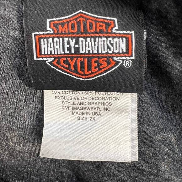 Harley Davidson Women's T Shirt Size 2XL Genuine Motor Oil Logo Studded - Picture 5 of 11